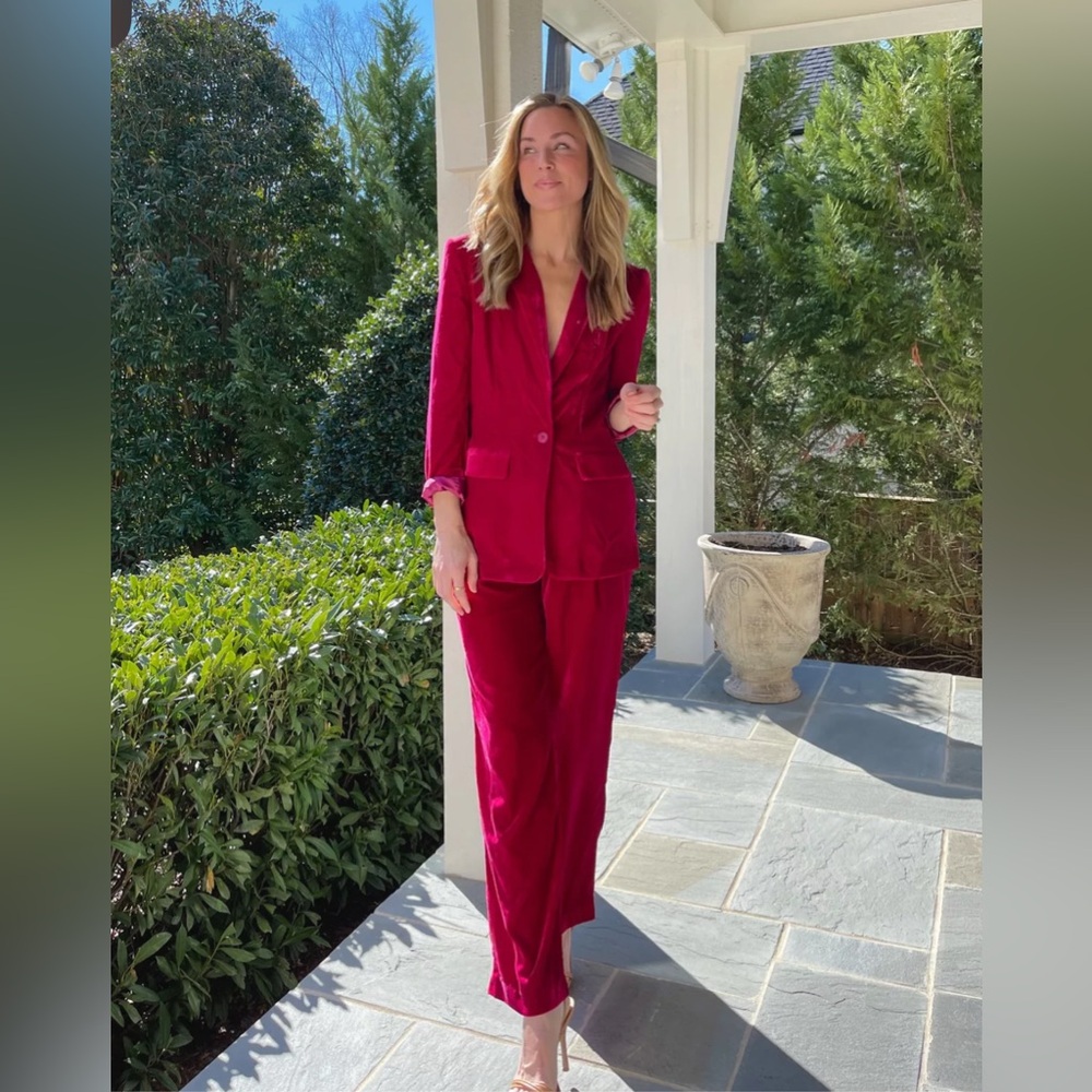 Anthropologie Endless Rose Bold Berry Blazer
